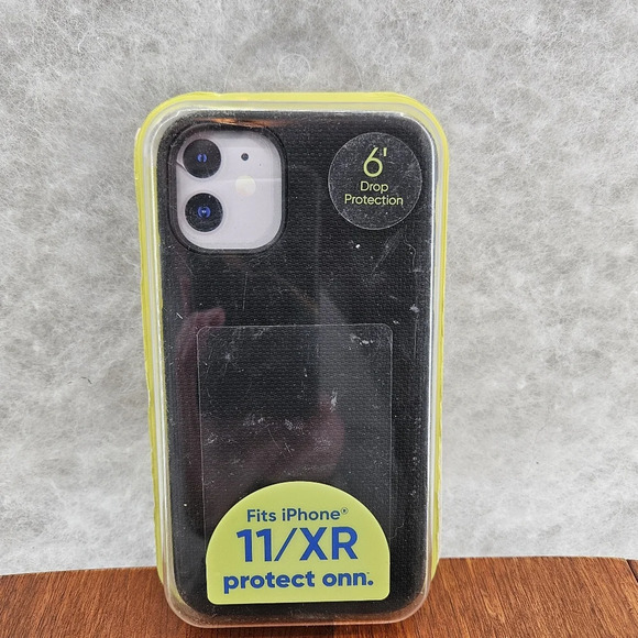 Protect Onn Black Dual-Layer Case For iPhone 11/XR‎ NEW OPEN PACKAGE - Picture 1 of 4